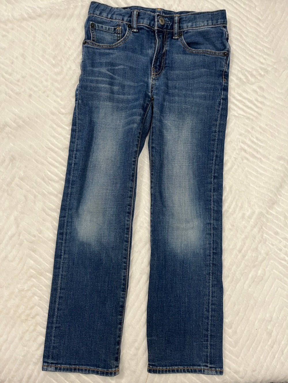 Girls‎ Gap Classic Midwash Blue Straight Jeans Size 8 slide closure
